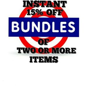 🛍INSTANT 15% OFF BUNDLES OF TWO OR MORE ITEMS🛍